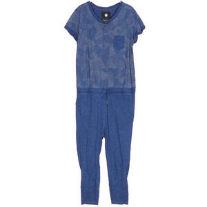 G-Star RAW Womens Pant Jumpsuit Blue Size XL Drawstring Short Sleeve